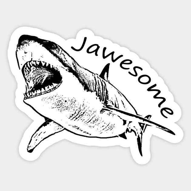 Jawesome Shark Sticker by JonHerrera